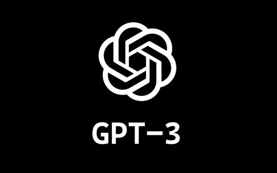 OpenAI logo above GPT-3 lettering