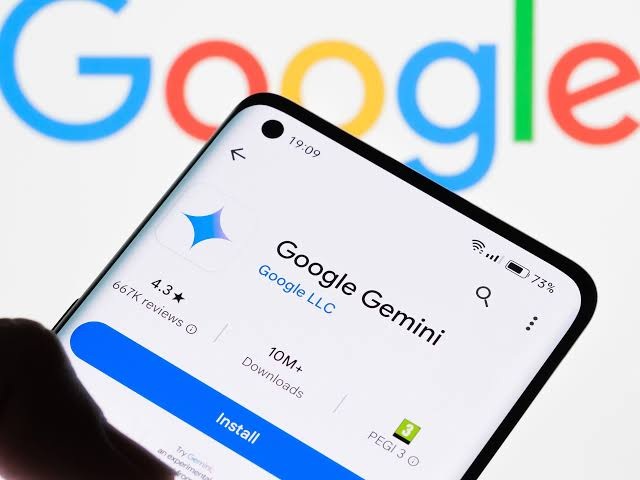 Google Gemini displayed on a phone